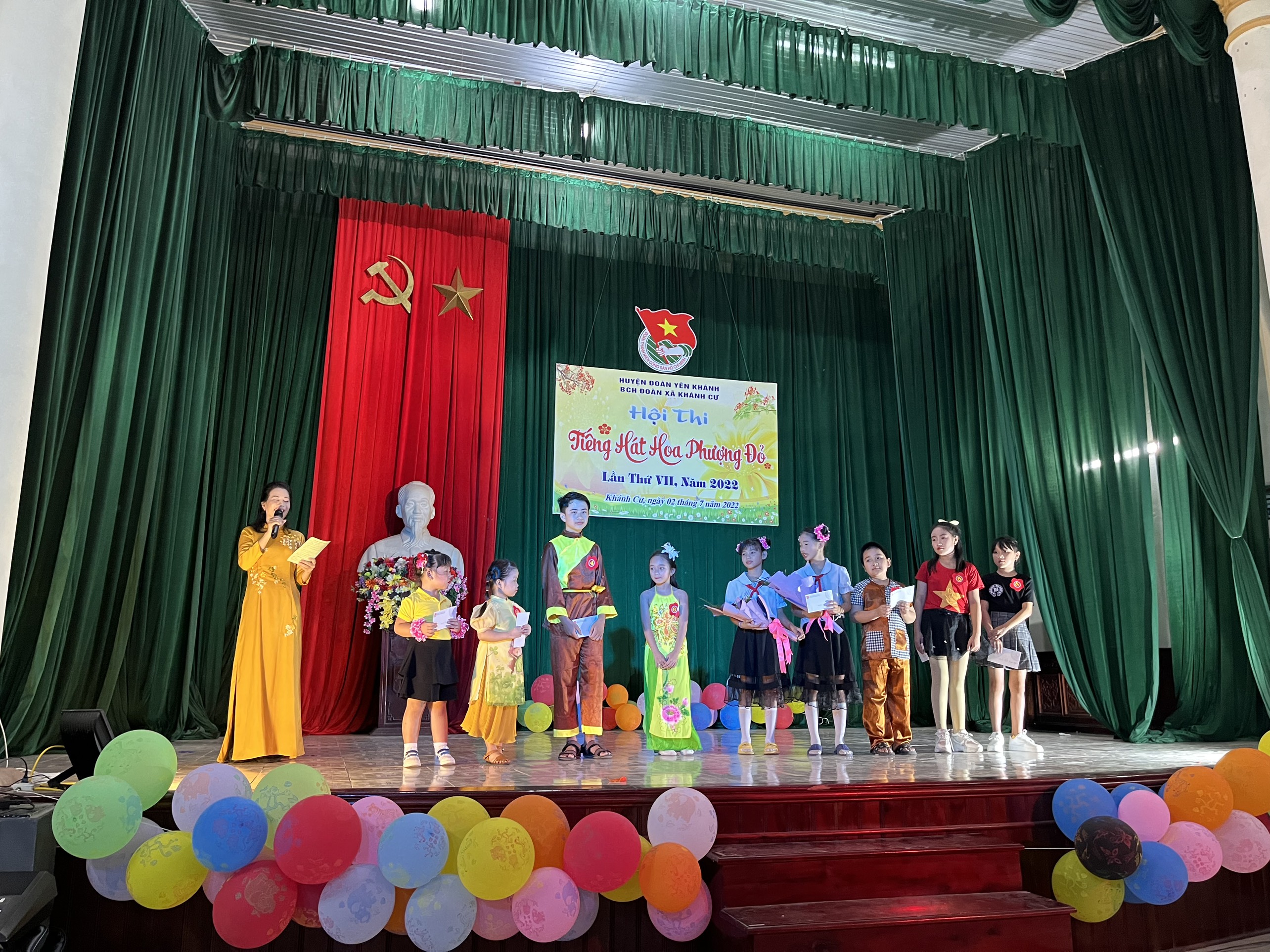 Ban chấp hành Đoàn xã Khánh Cư tổ chức thành công Hội thi Tiếng hát hoa phượng đỏ lần thứ VII, năm 2022